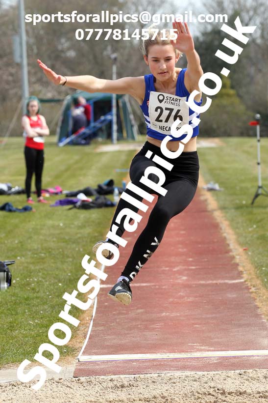 Long jump, 2021 NECAA Open Graded Meeting, Morpeth. Photo: David T. Hewitson/Sports for All Pics